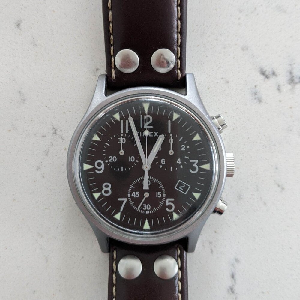 Timex Mk1 Chronograph TW2T10700 aluminum black field watch 40mm